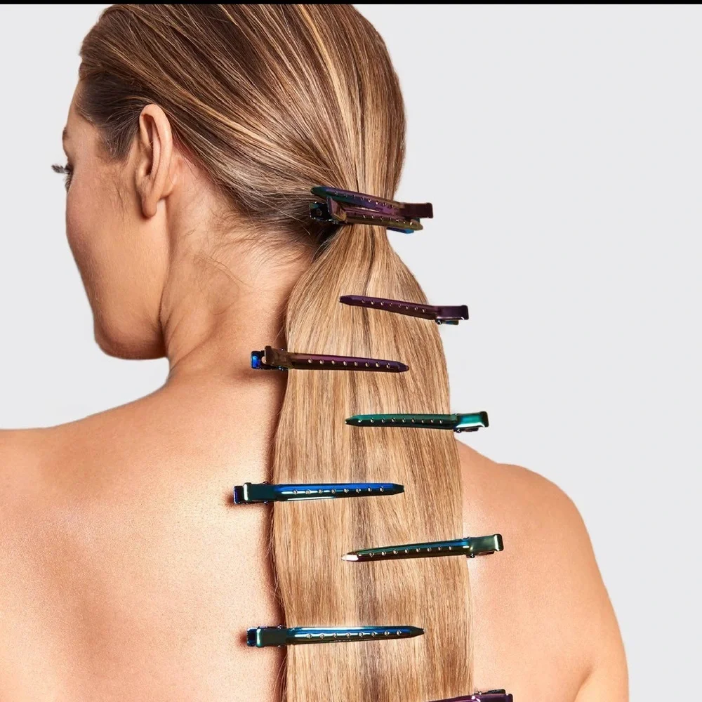 NWT 6 Piece Iridescent Styling Hair Clips